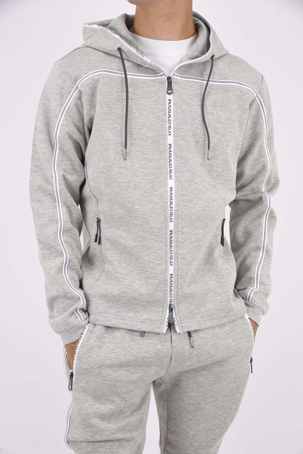 PIPING LINE HOODIE / パイピング ライン フーディ グレー