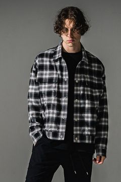 check shirt JK / チェック柄シャツ (ブラック)
