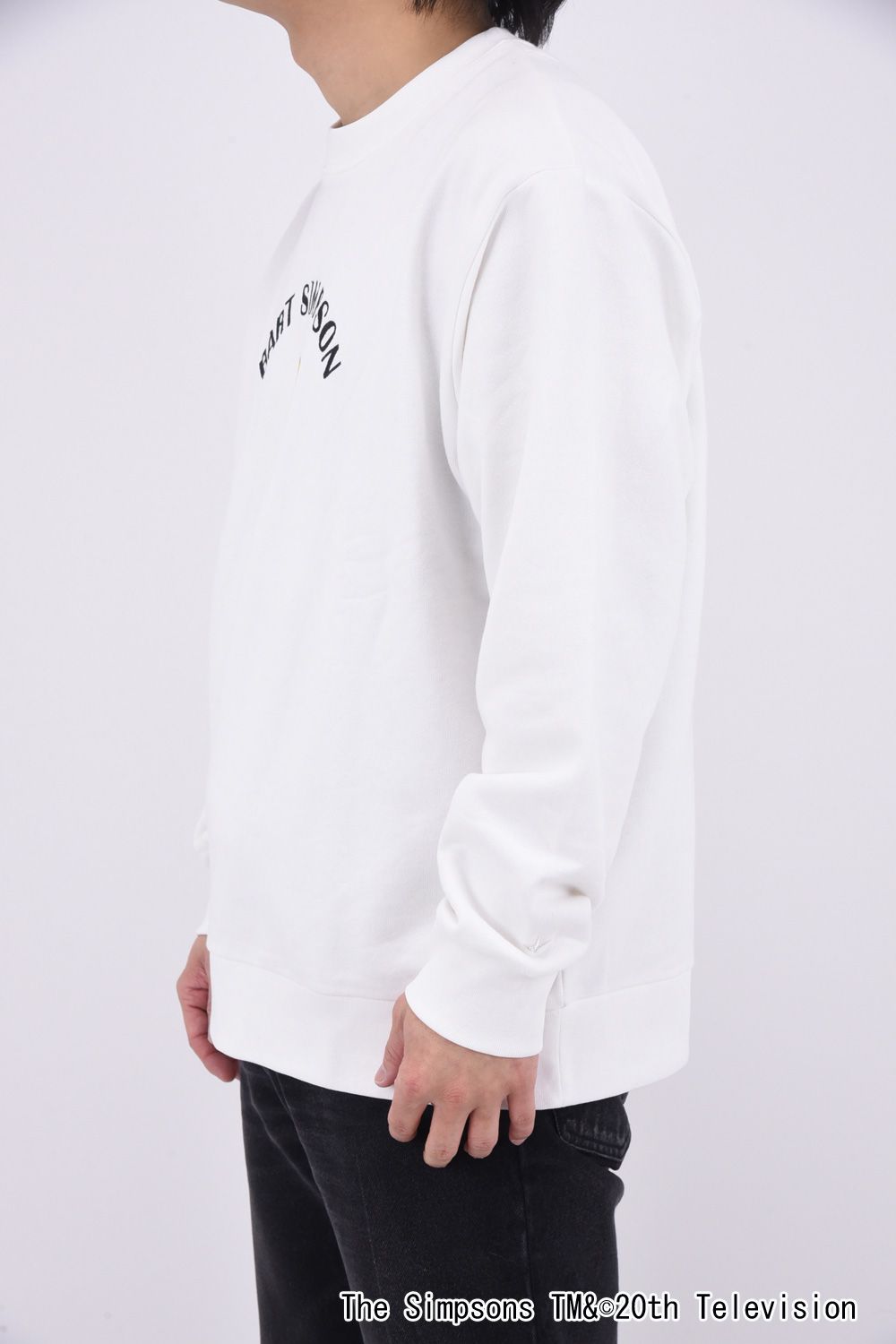 BART SIMPSON CREW NECK / シンプソンズプリント クルーネック (ホワイト)