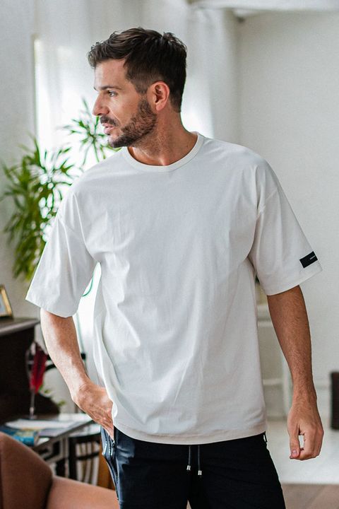 NYLON OVER T / ナイロンマイクロファイバー オーバーサイズTシャツ ホワイト