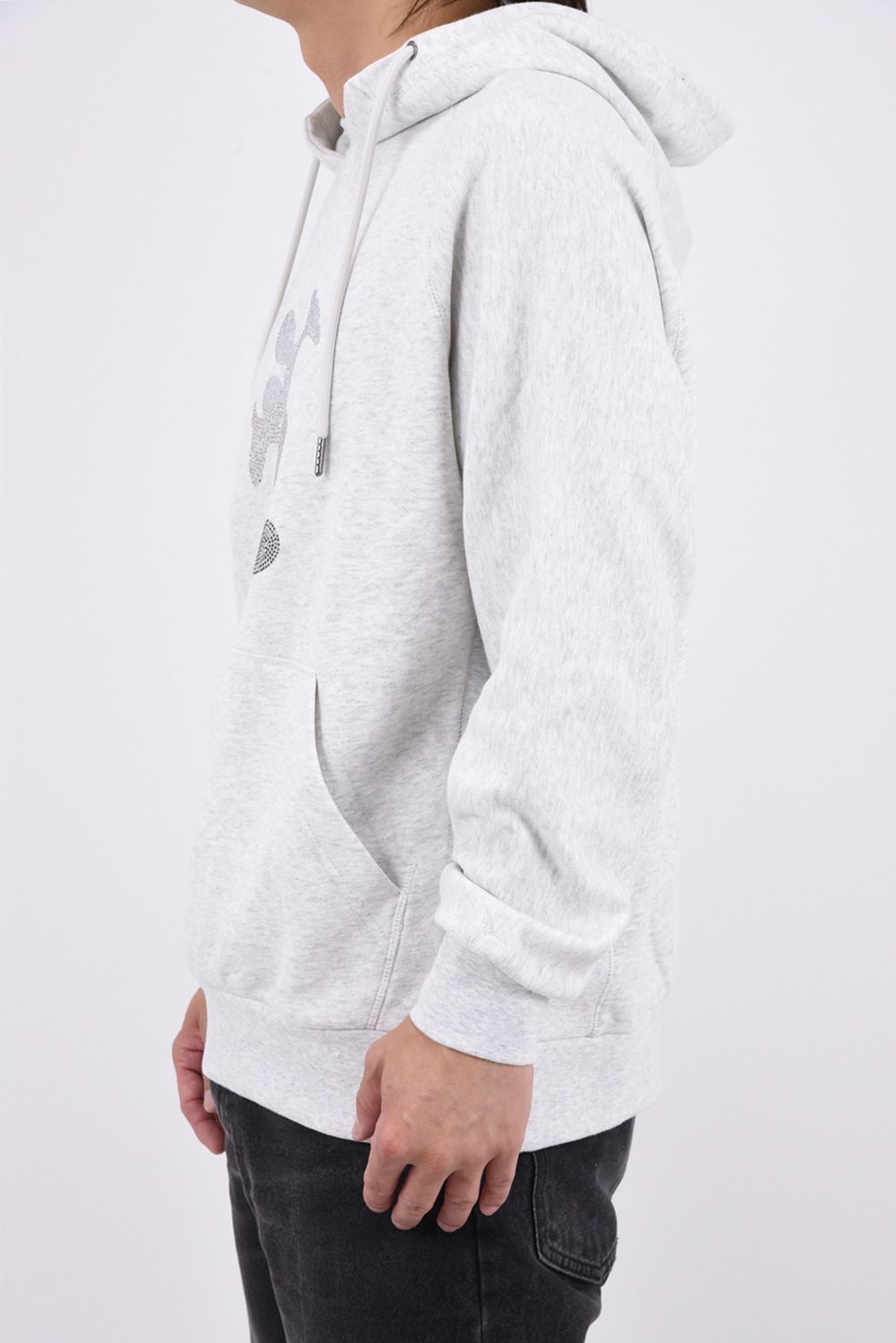 【26AW】 MICKEY SILHOUETTE GRADATION LINESTONE HOODIE / ミッキー シルエット グラデーション ラインストーン フーディー (オートミール)