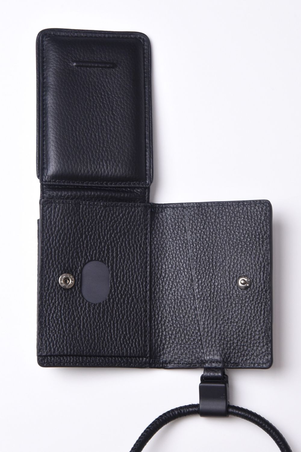 EXCHANGE-SHOULDER-WALLET-SET / ストラップ付き MagSafe対応 ショルダーコンポジションクロスボディウォレット (ブラック)