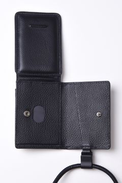 EXCHANGE-SHOULDER-WALLET-SET / ストラップ付き MagSafe対応 ショルダーコンポジションクロスボディウォレット (ブラック)