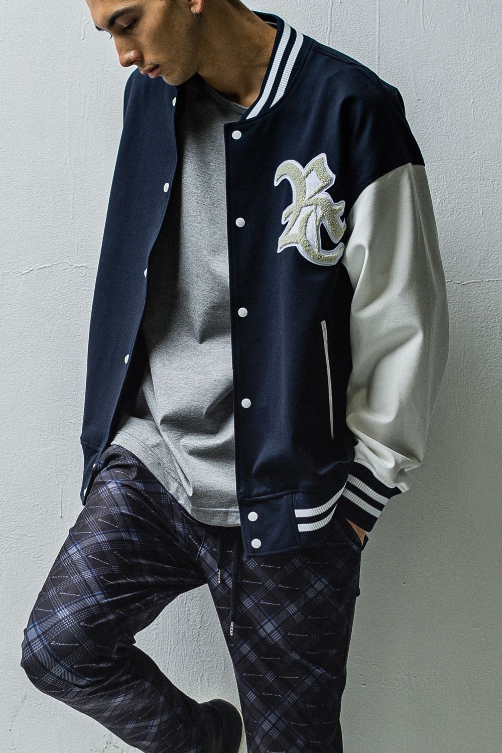 RESOUND CLOTHING - RC JERSEY OVER VARSITY JACKET / RCロゴ ジャージ