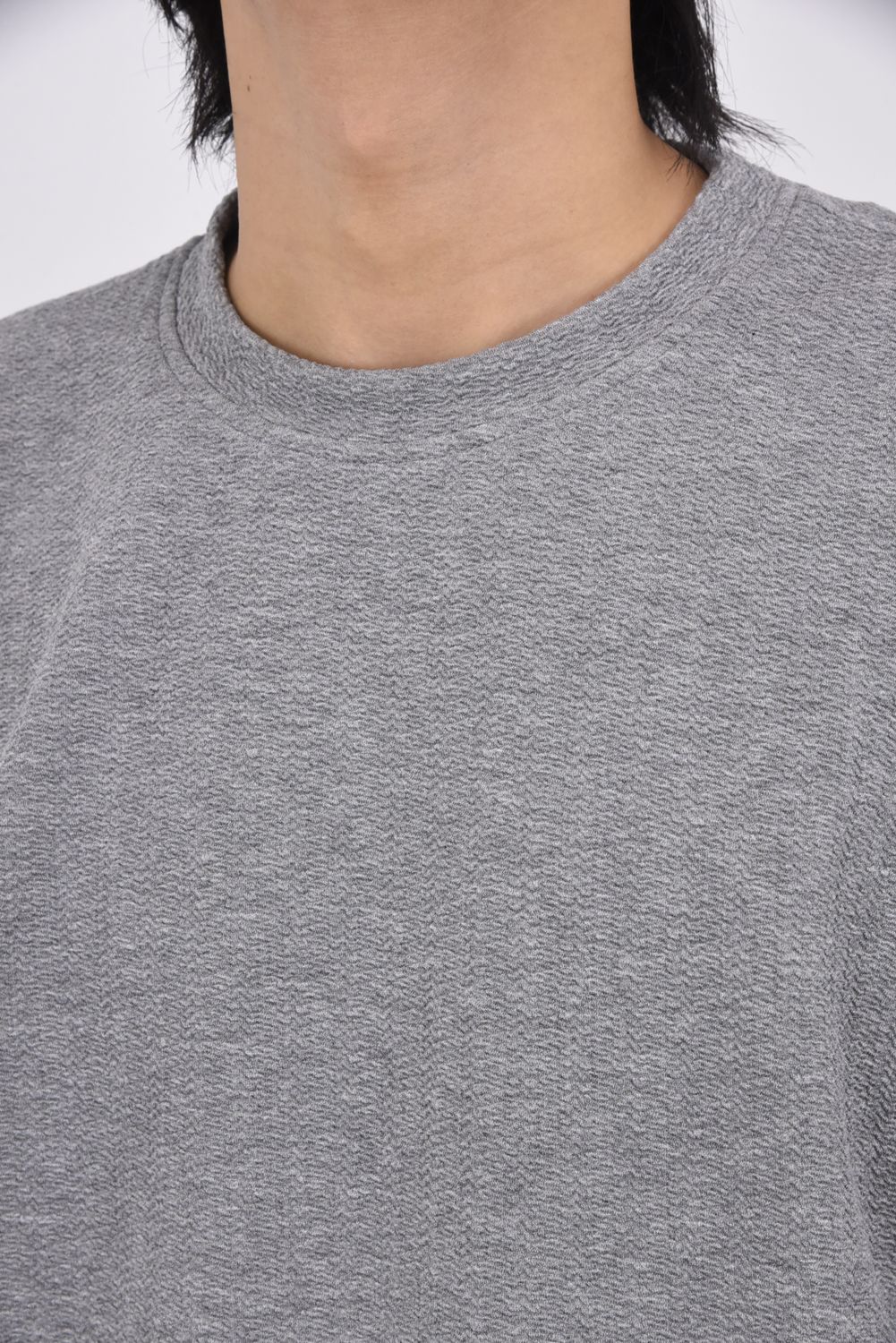 【26SS 39th】 BLISTER TRAINER / オーバーサイズ ブリスターニットトレーナー (グレー)