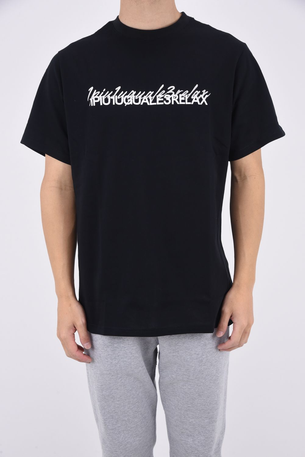 DOUBLE LOGO T-SHIRT / ダブルロゴ クルーネックTシャツ ブラック