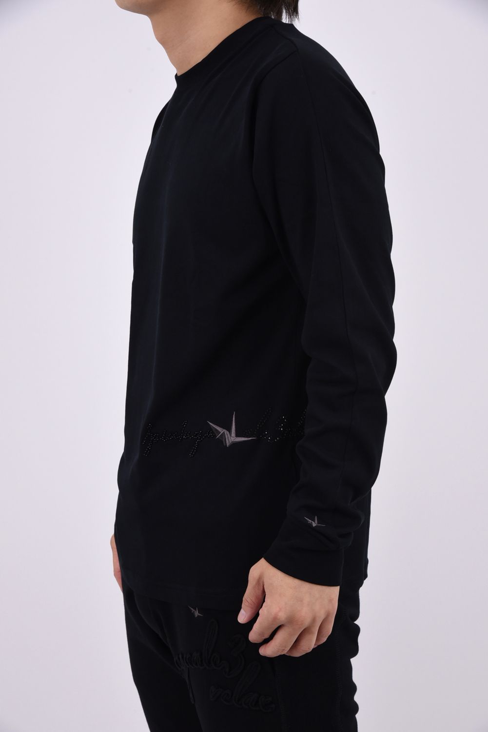 【26AW】 JEWELRY LOGO MERCERIZED LONG-SLEEVE T-SHIRT / ジュエリーロゴ マーセライズドコットン 長袖Tシャツ (ブラック)