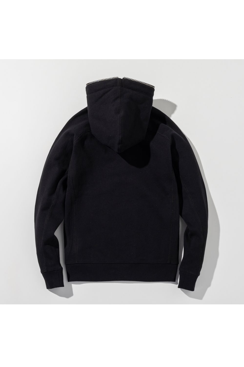 GLITTER ZIP + PLATE HOODIE / シルバーロゴプレートスウェットパーカー (ブラック) (9月上旬入荷予定)
