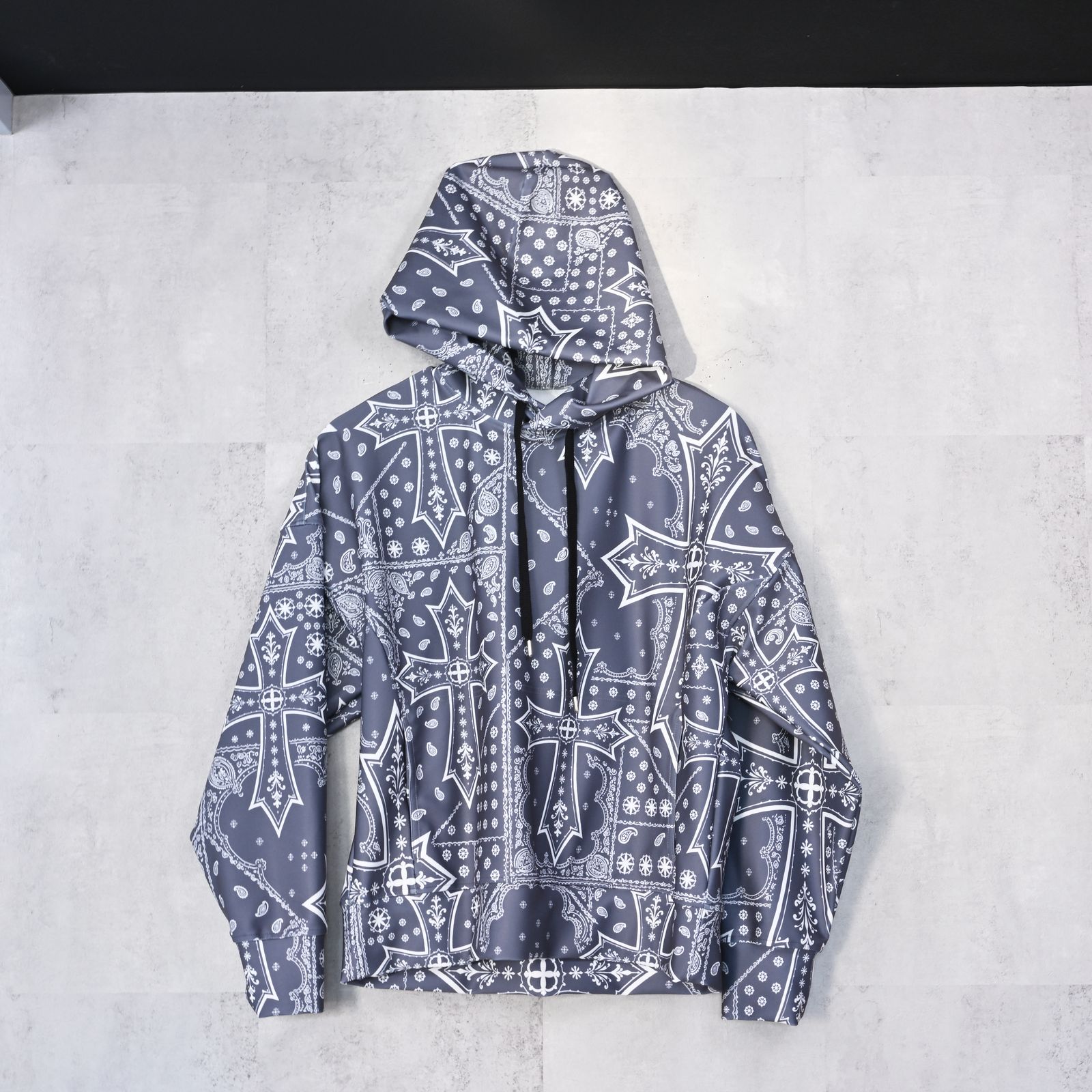 OVER HOODIE / トリコット オーバーパーカー (クロスグレー) (1月上旬入荷予定) ※オーダー締切:9月7日(月)17時