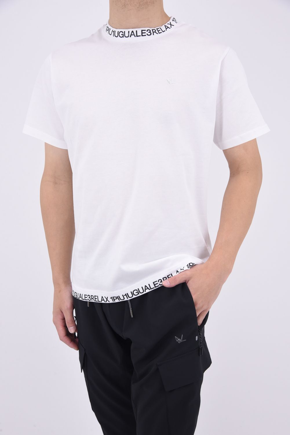 COLLAR LOGO T-SHIRT / ネックロゴ 半袖Tシャツ ホワイト