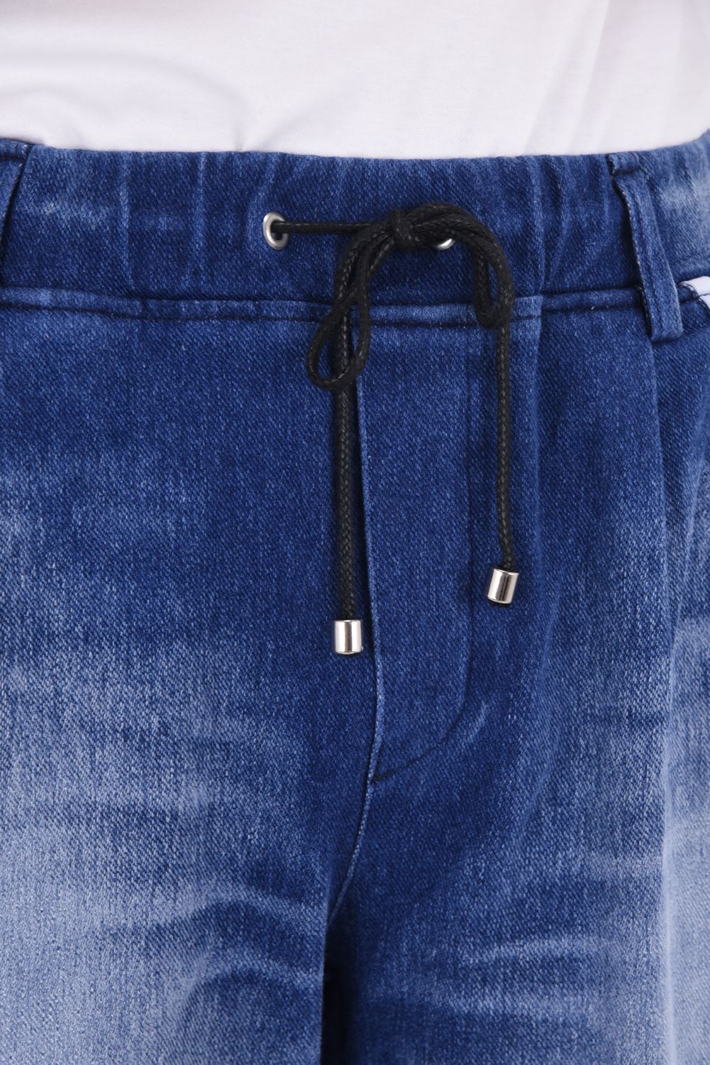 EDGE DENIM SEMI WIDE PT / エコレザーライン セミワイド イージーデニムパンツ (ダークインディゴ)