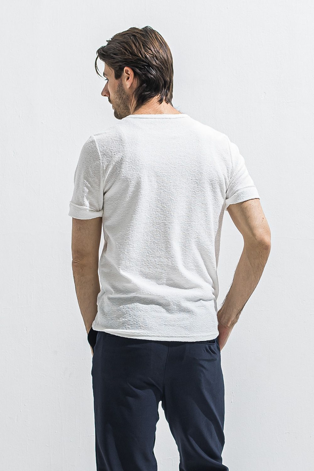 PILE ROLL UP TEE / パイル ロールアップ Tシャツ （ホワイト） (4月中旬入荷予定) ※オーダー締切:2月15日(日)18時