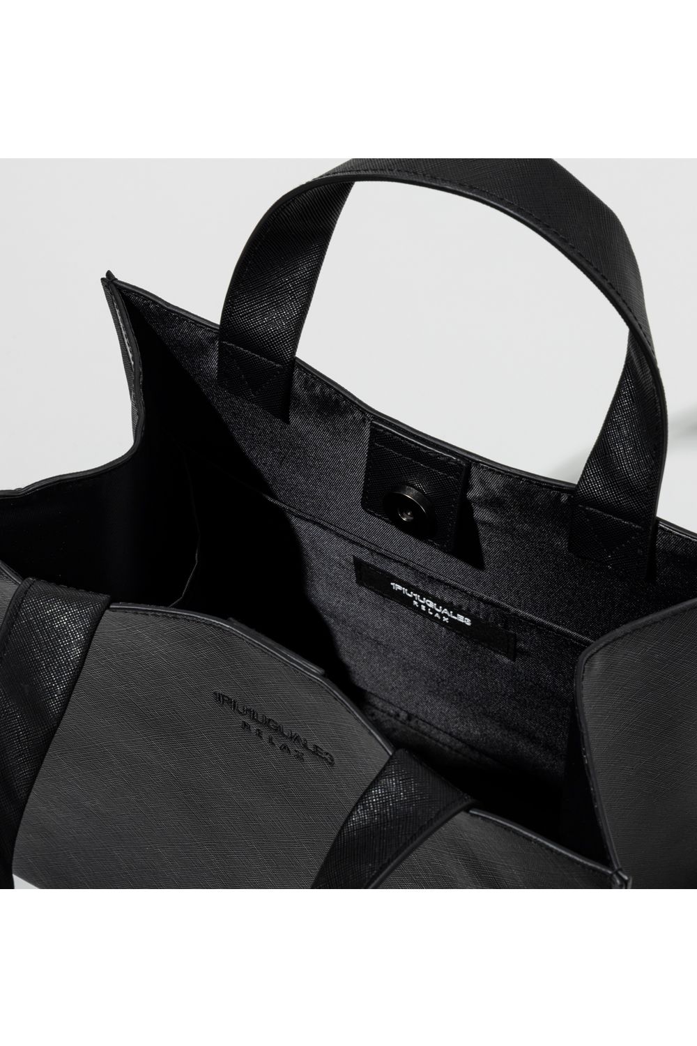 SAFFIANO LUNCH BAG / サフィアーノエコレザー ランチバッグ (ブラック) (12月中旬入荷予定)