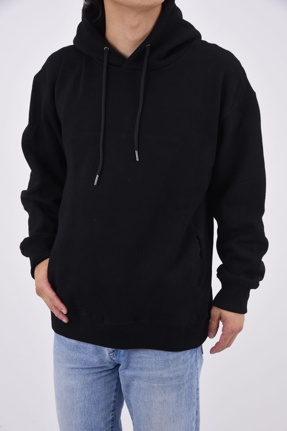 PATCH LOGO HOODIE / バックロゴ ヘビースウェット フーディー（ブラック）