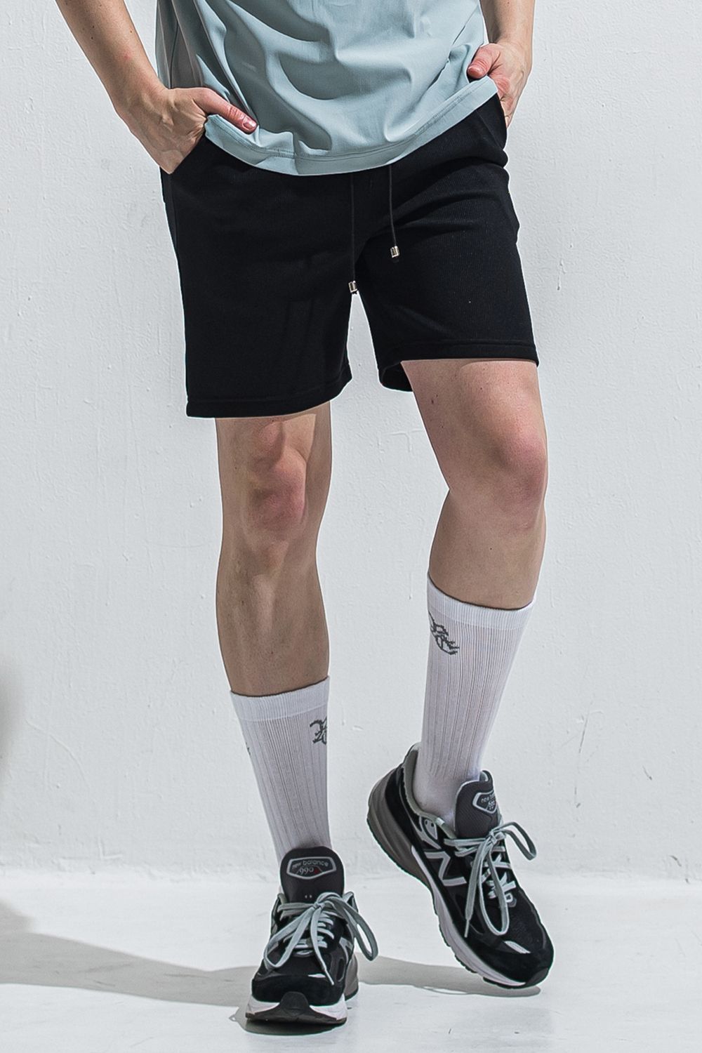 AZE SHORTS / リサイクルジャージ素材 ショートパンツ (ブラック) (5月末入荷予定) ※オーダー締切:2月15日(日)18時