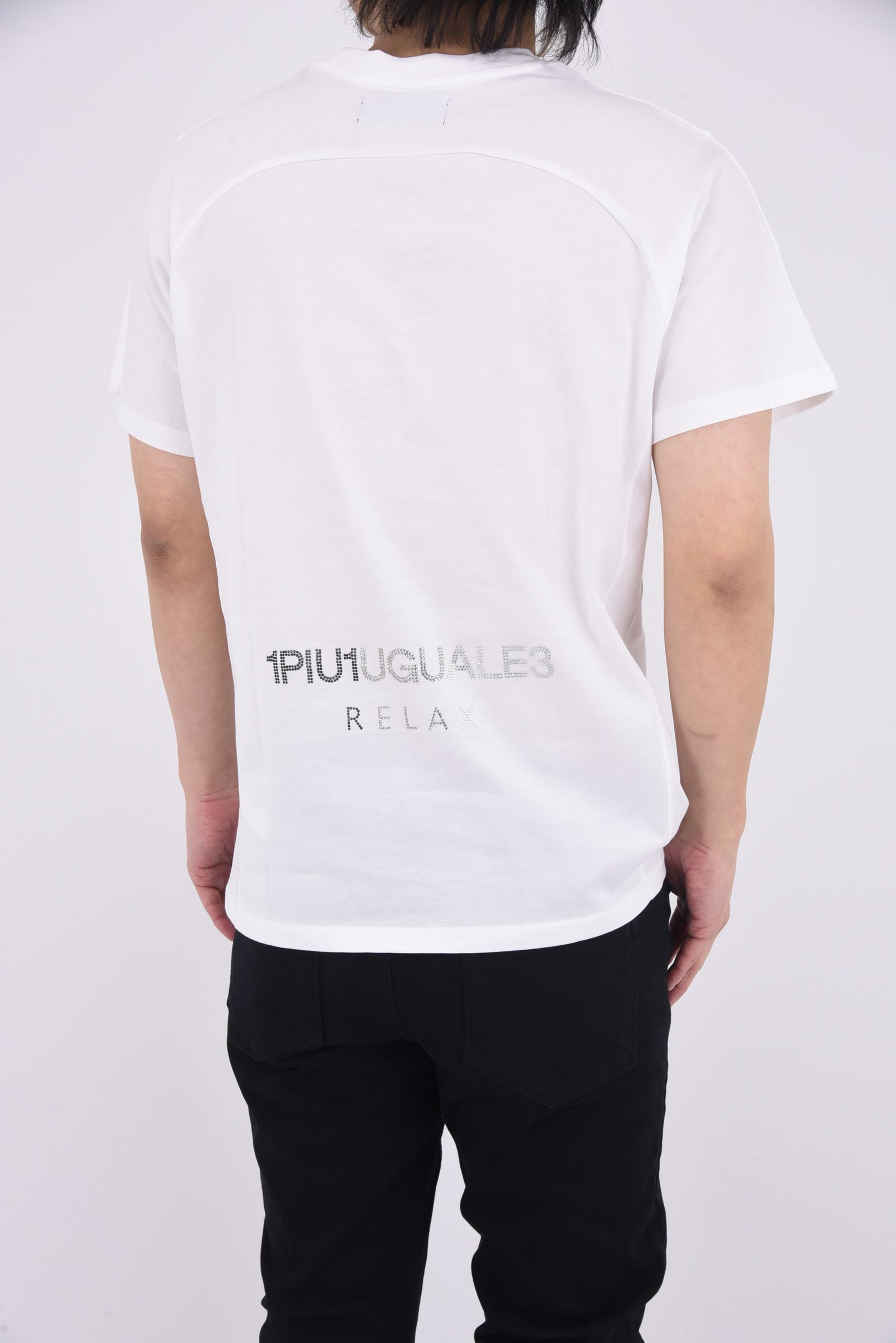 RHINESTONE T-SHIRT / ラインストーン バックロゴ Tシャツ (ホワイト)