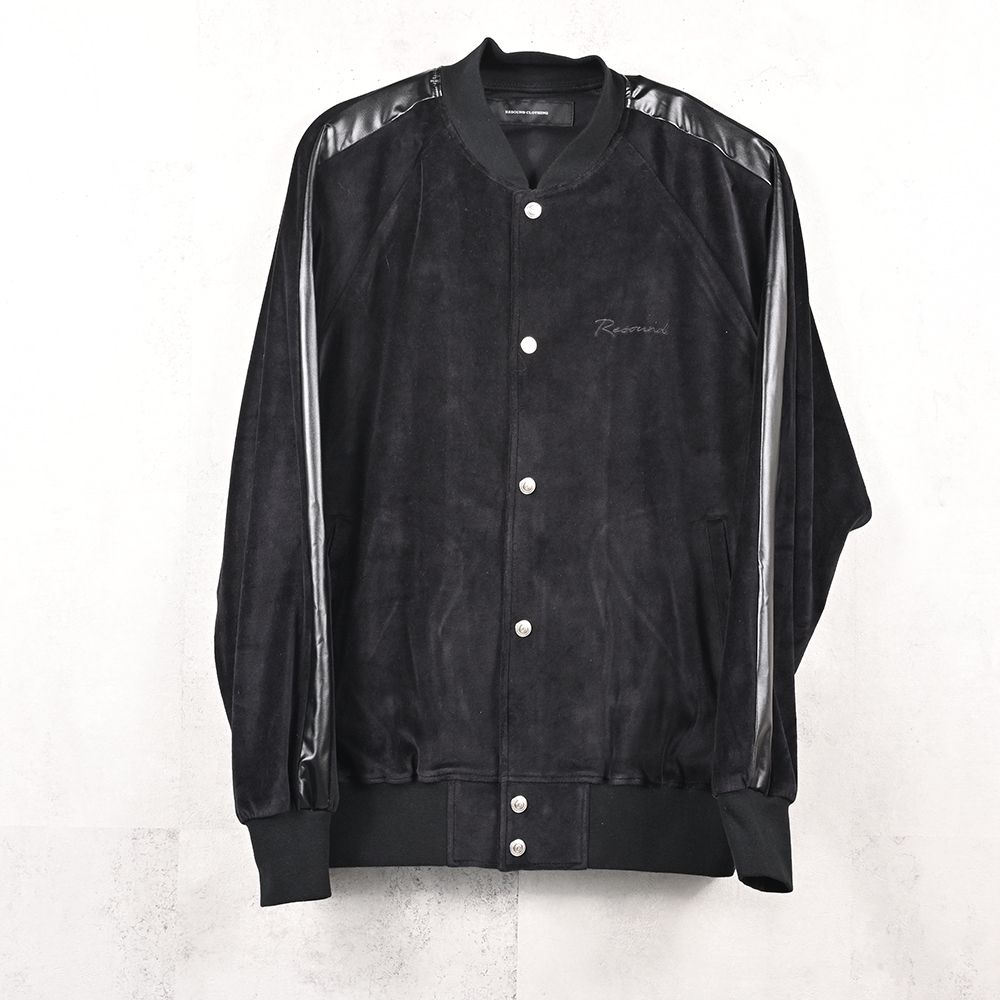 VELOUR Varsity / ベロア トラックスタジャン (ブラック) (9月中旬入荷予定) ※オーダー締切:5月23日(土)17時