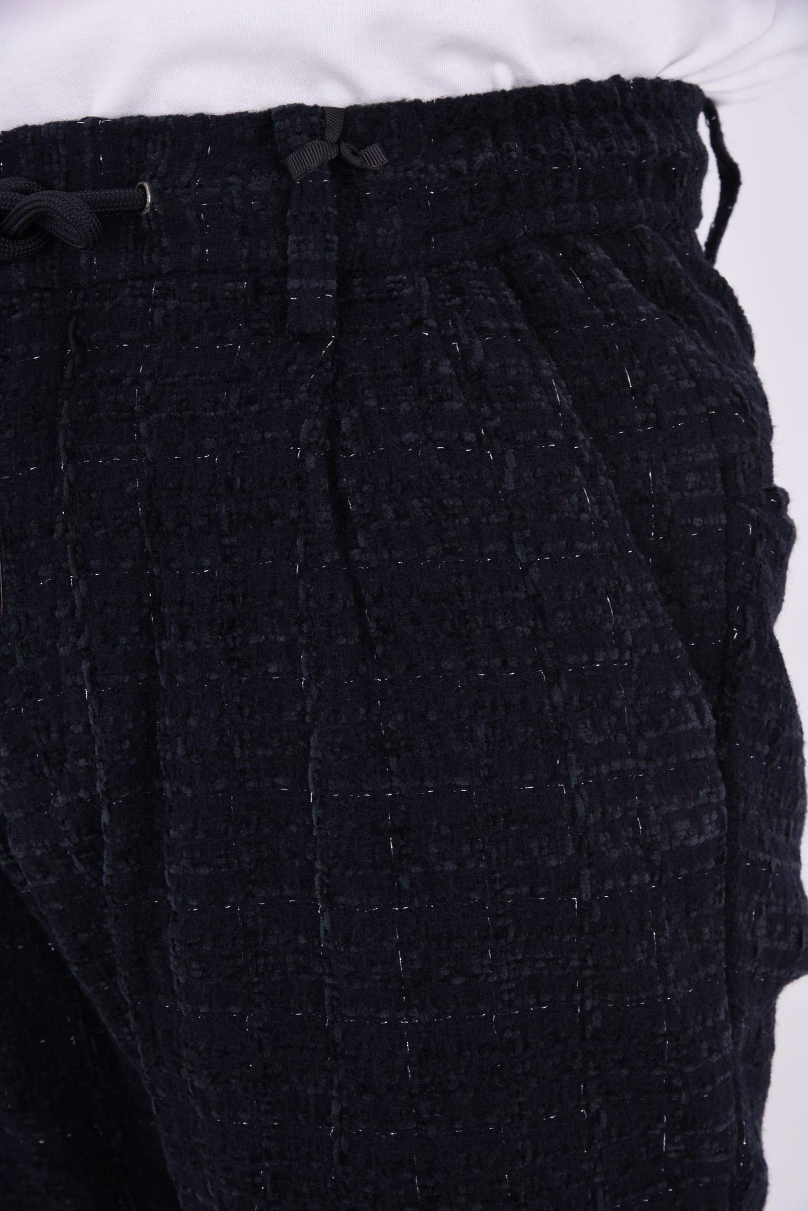 【26AW】【セットアップ】 LAME SQUARE JACQUARD JACKET & SLACKS / ファンシーツイード テーラードシングルジャケット&イージースラックス (ネイビー)