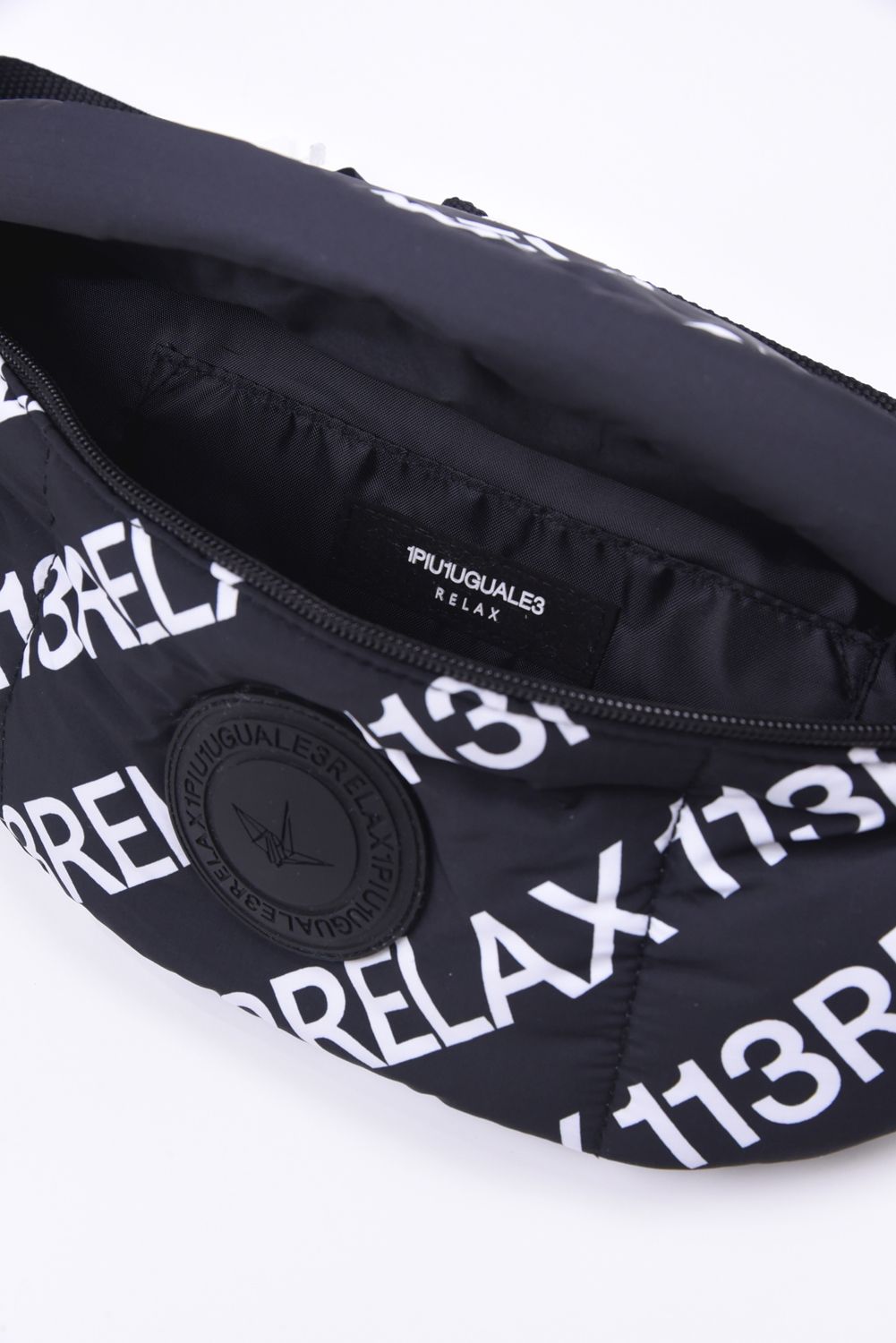 BATTING LOGO WAIST BAG / キルティング サークルロゴ ボディバッグ ブラック / ホワイト