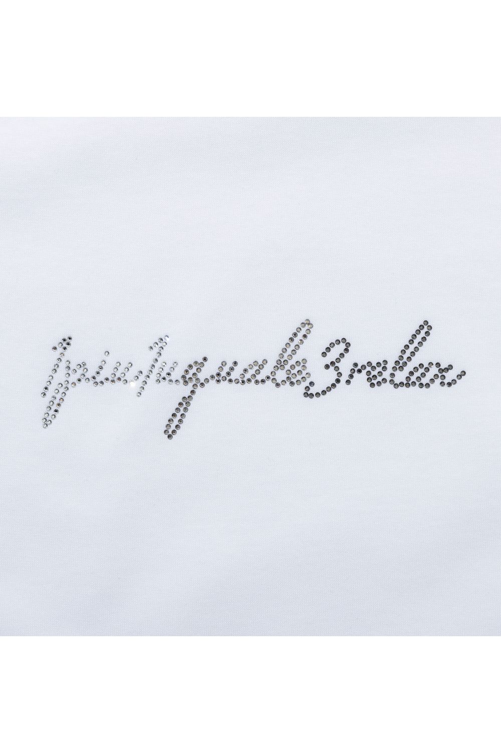 【26SS】 GRADIENT RHINESTONE LONG T-SHIRT / グラデーション ラインストーンロゴ ロングスリーブTシャツ (ホワイト) (1月中旬入荷予定)