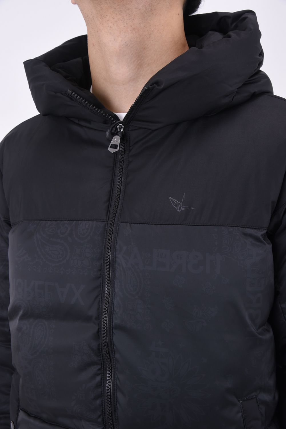 1PIU PAISLEY OUTERWEAR / コンビネーション 中綿 ジャケット ブラック