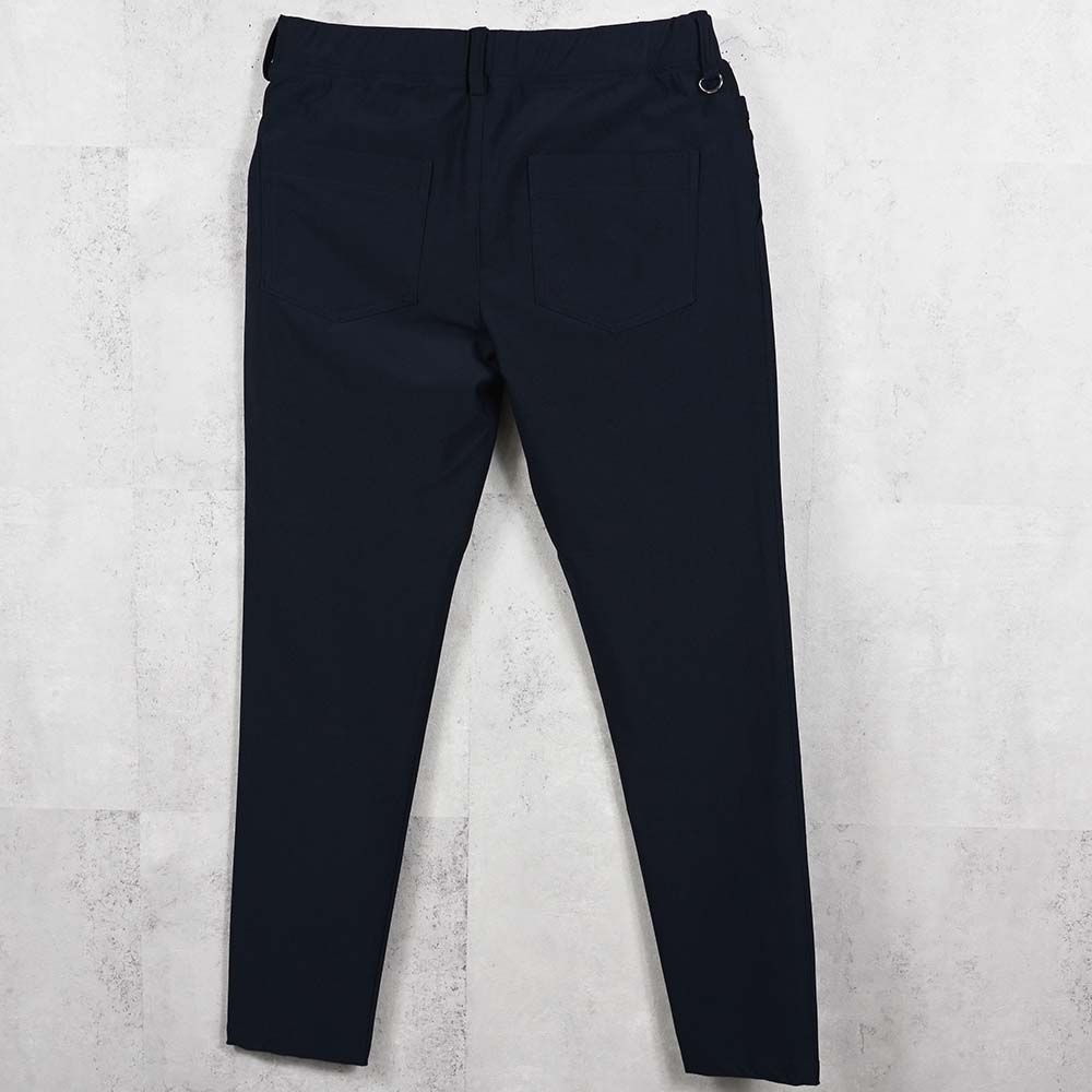CHRIS EASY HEAT TUCK PANTS / 【定番商品】 ナイロンストレッチ 裏起毛 スラックスイージータックパンツ (ネイビー) (10月下旬入荷予定) ※オーダー締切:9月7日(月)17時