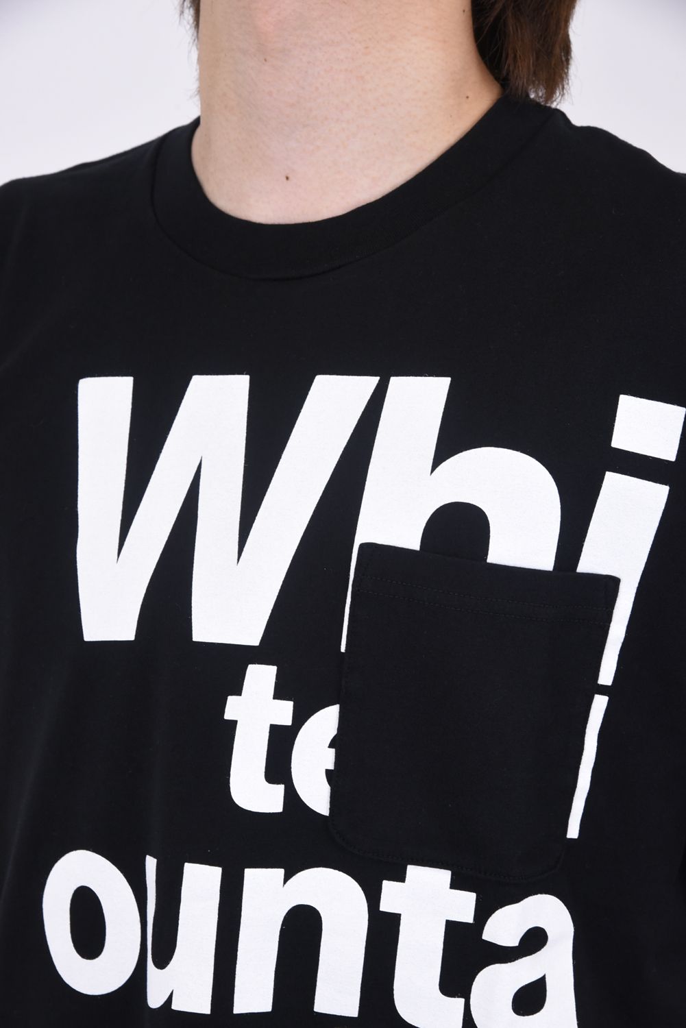 White Mountaineering Wm Line Change Logo Printed T Shirt チェンジ ロゴ プリント クルーネック Tシャツ ブラック Gossip