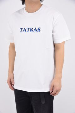 RISTEN (リステン) / 刺繍風ブランドロゴ クルーネック Tシャツ ホワイト