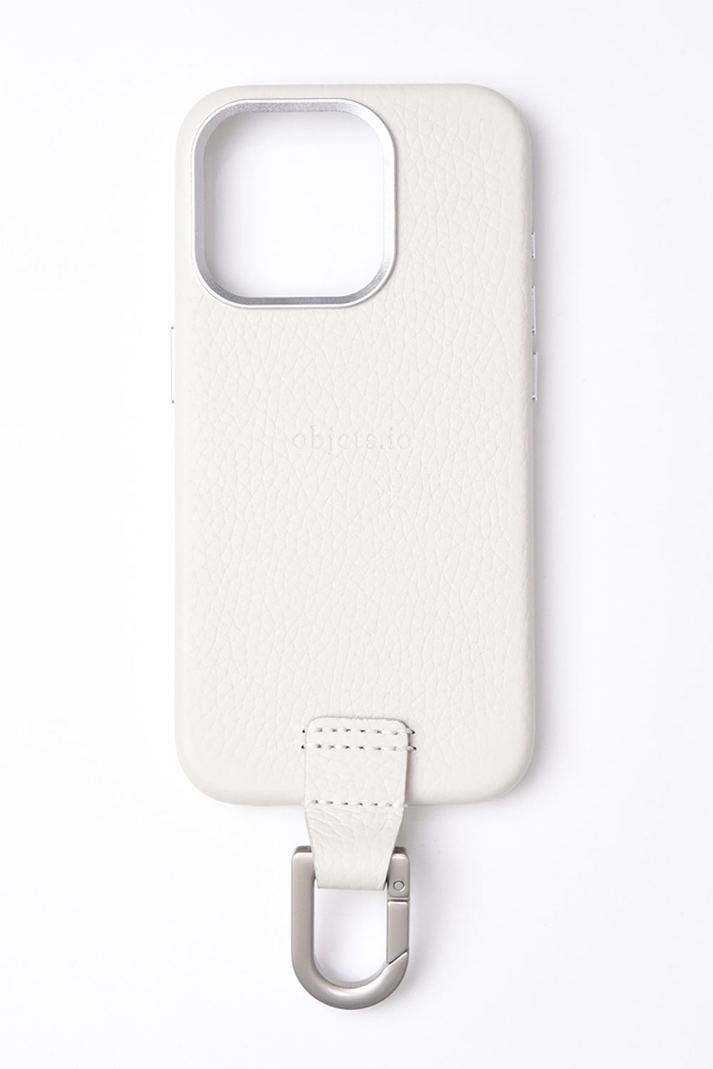 CARABINER-CASE / カラビナ付 iPhone レザーケース (マシュマロ)