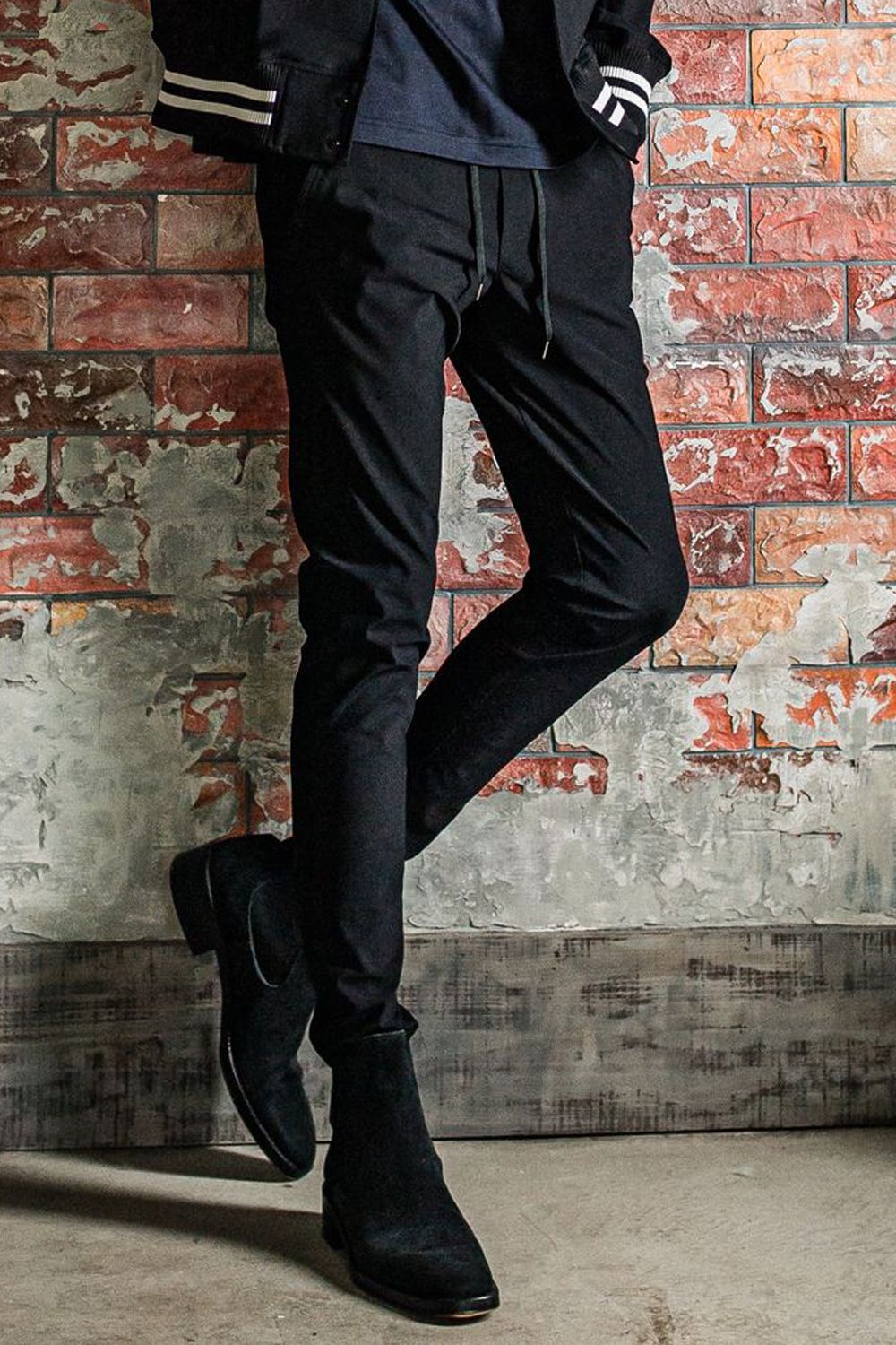 CHRIS EASY PANTS / 【定番】高機能ナイロン マイクロファイバー スラックス イージーパンツ ナイロンブラック