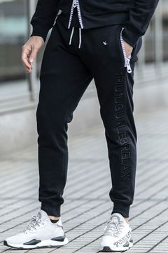 BIG ZIP VERTICAL LOGO PANTS / ビッグジップ バーティカル ロゴパンツ ブラック
