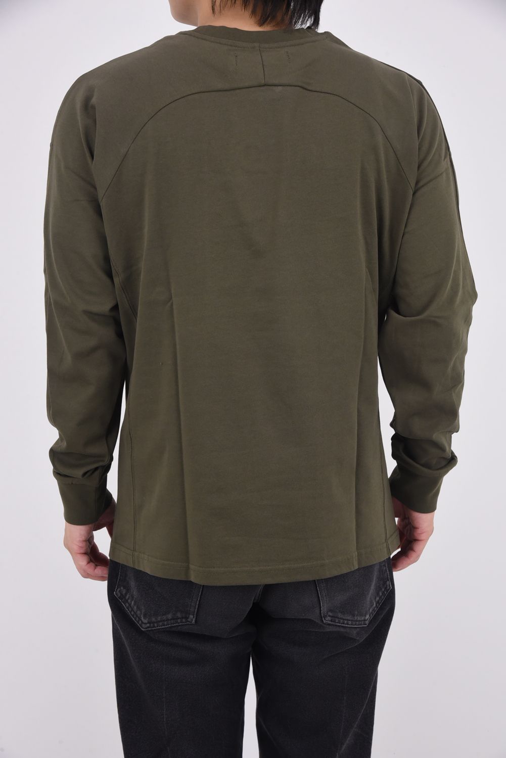 APPLIQUE LONG T-SHIRT / アップリケ ロングTシャツ (カーキ)