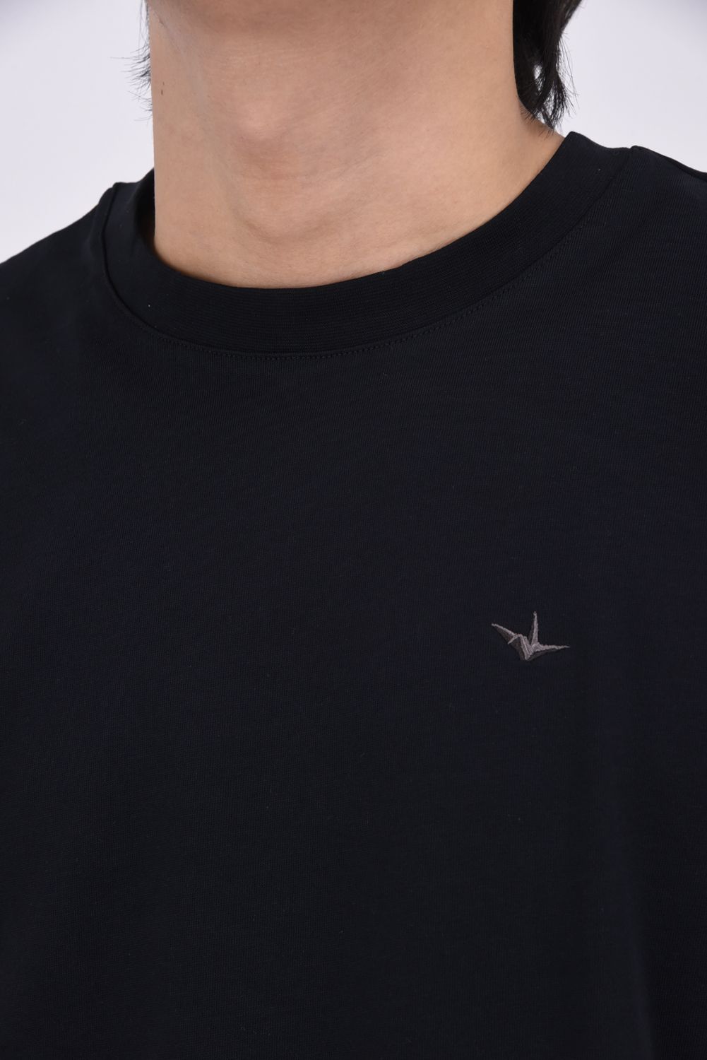 【26SS】 GRADIENT RHINESTONE LONG T-SHIRT / グラデーション ラインストーンロゴ ロングスリーブTシャツ (ブラック)