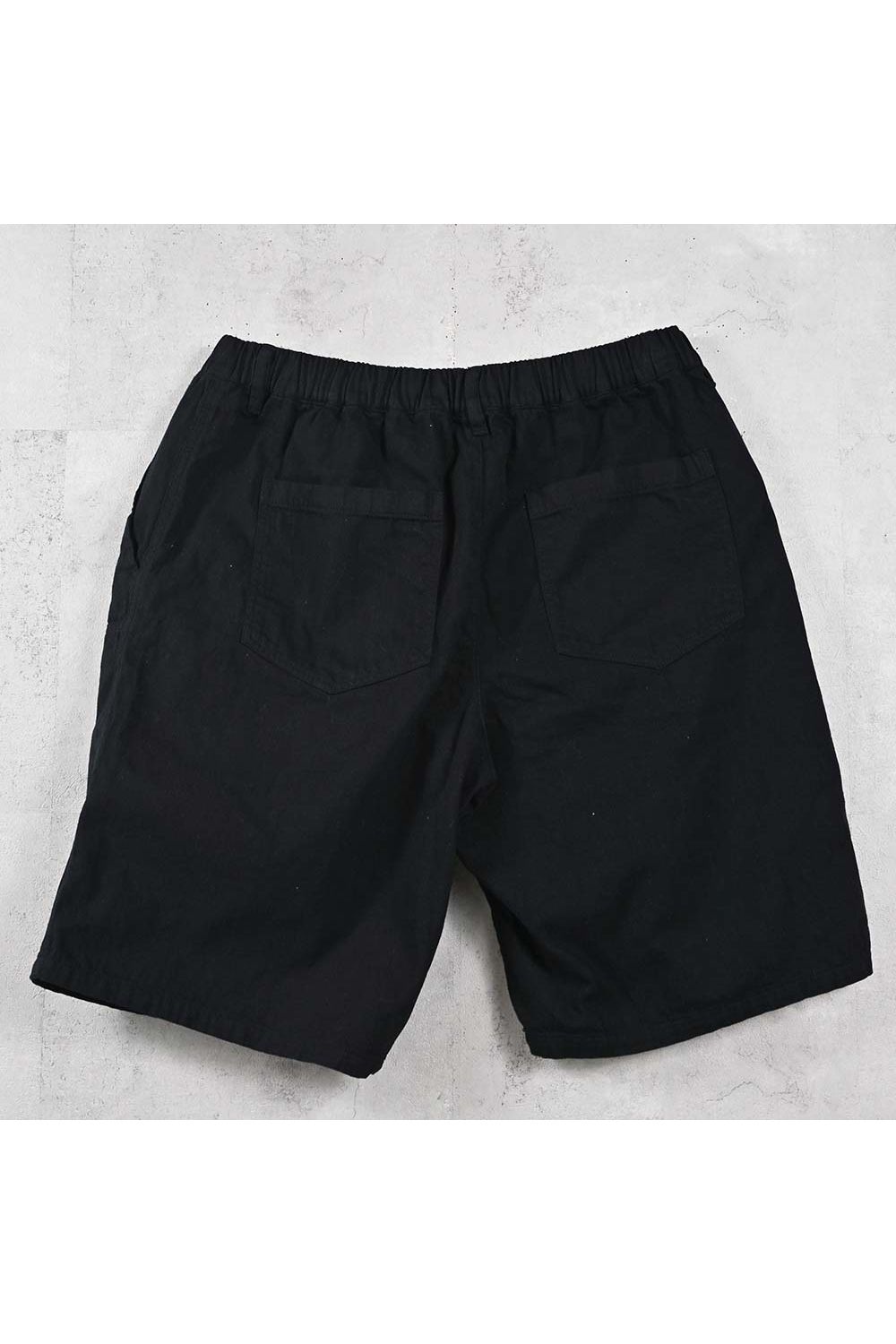 DOUBLE KNEE SHORTS / ダンガリー生地 ダブルニーハーフパンツ (ブラック) (6月上旬入荷予定) ※オーダー締切:2月15日(日)18時