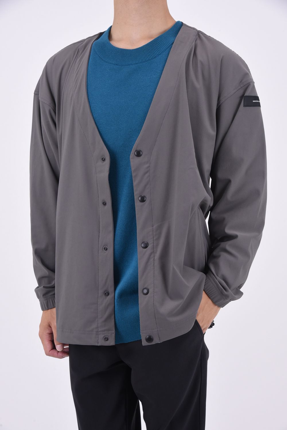 NYLON TECH CARDIGAN / 高機能ナイロンマイクロファイバー カーディガン グレー