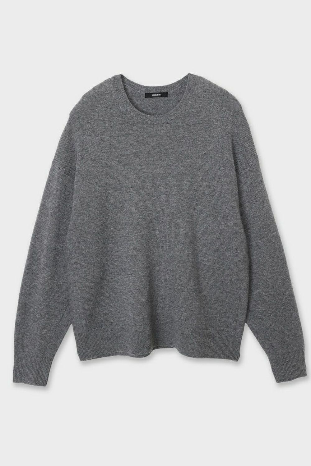 CREW NECK KNIT / ウール クルーネック ニット (グレー)