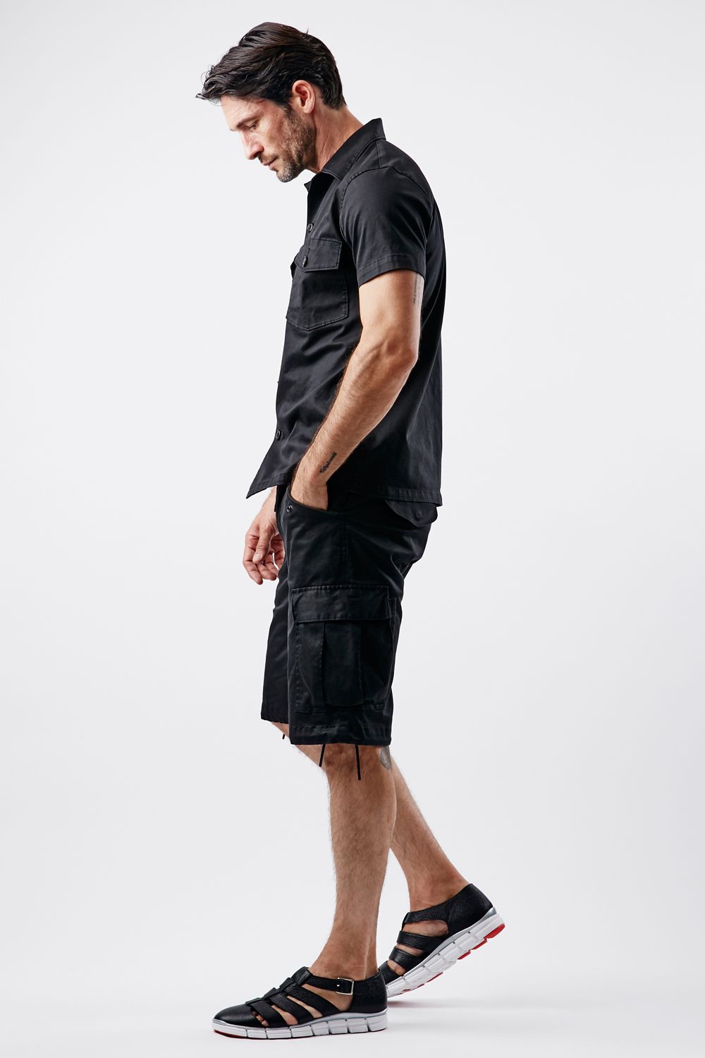 【BLACK MILITARY Vol.12】 M-65 CARGO SHORTS-BLACK (8月末頃入荷予定 )※オーダー締切7/28(水)11:59迄