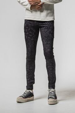 JOHNSON LINE HEAT PT / 【定番商品】 裏起毛 ハイブリットジャージー ラインパンツ (ペイズリーブラック) (10月末入荷予定) ※オーダー締切：9月1日(月)18:00