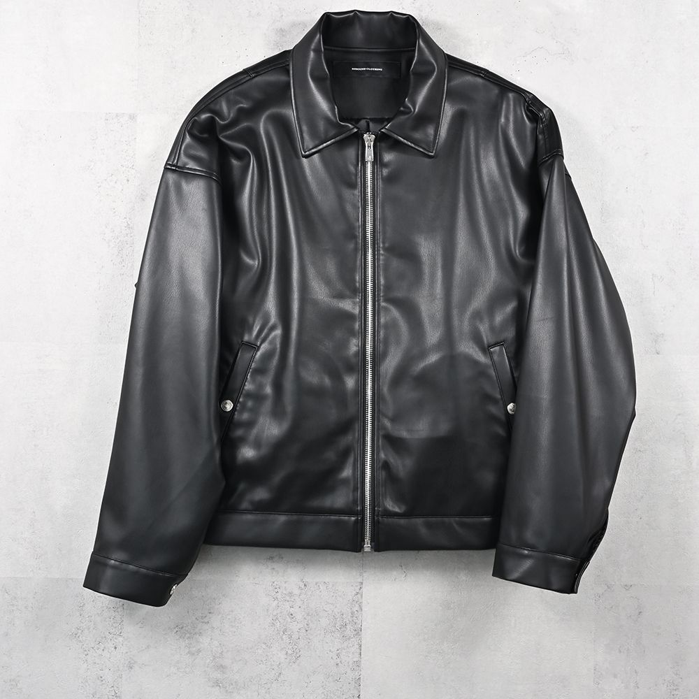 leather sp jk / エコレザー スポーツマンジャケット (ブラック) (9月末入荷予定) ※オーダー締切:5月23日(土)17時