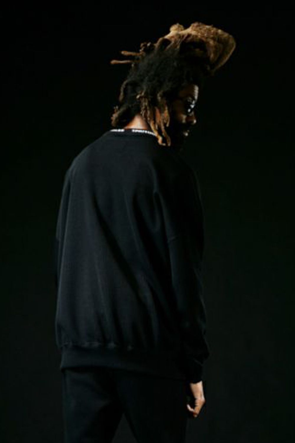 《1PIU1UGUALE3 SPORT》 113 SPORT KNIT BIG CREW / 113ロゴ ジャガード編み ニット クルーネック ブラック