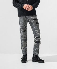 SCOTT JEANS / ライトオンス スペシャルクラッシュ ヴィンテージジーンズ (ブラック) (12月中旬入荷予定) ※オーダー締切:9月7日(月)17時
