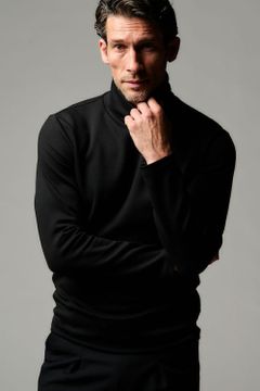 L/S TURTLE / ロングスリーブ ウォーム タートルーネック ブラック