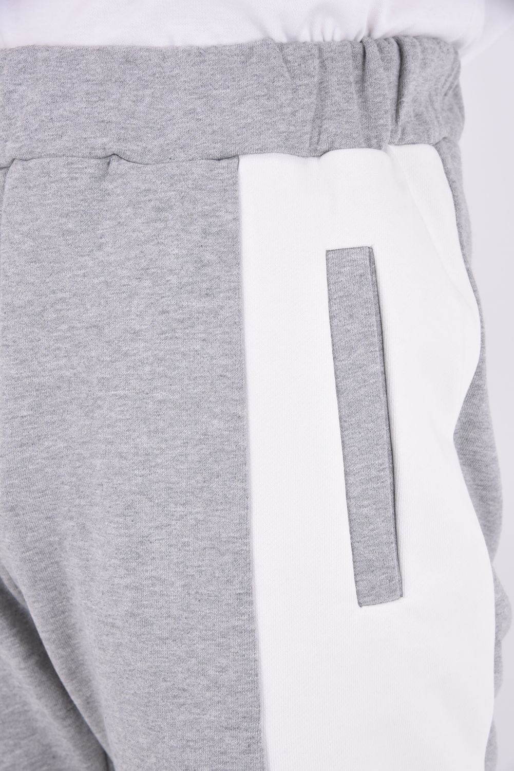 【26AW】 DREW PANT / ツートーン サイドライン スウェットパンツ (グレー/ホワイト)