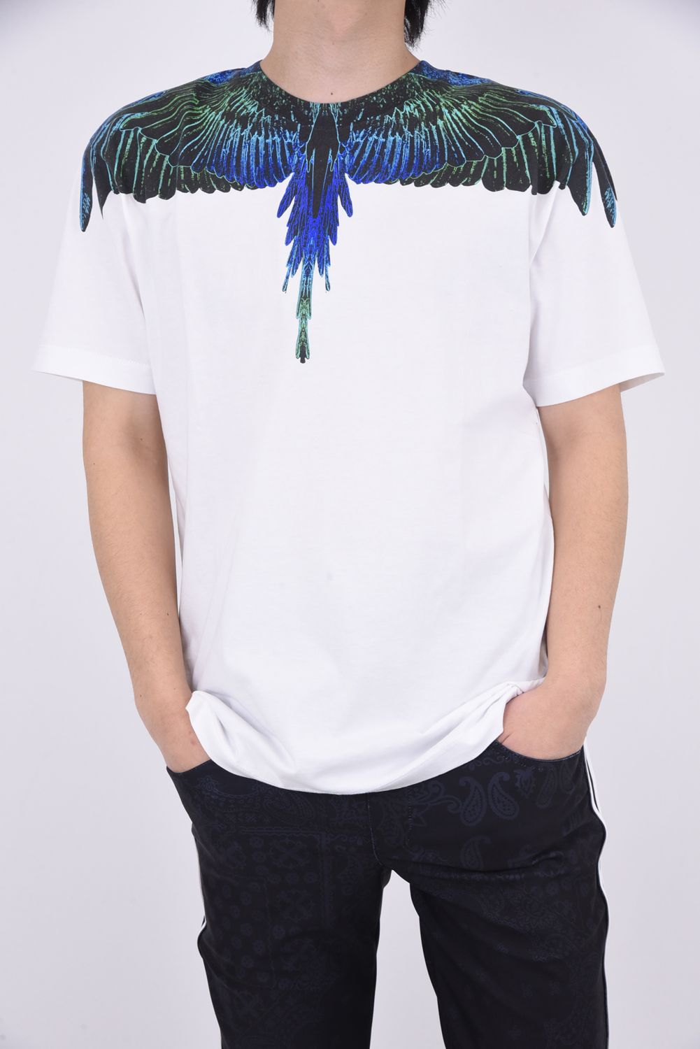 MARCELO BURLON - WINGS REGULAR T-SHIRT / ウイングプリント クルー