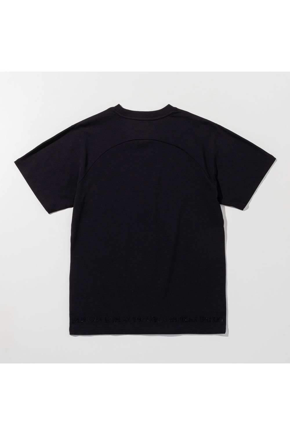 1PIU1UGUALE3 RELAX - RHINESTONE HEM T-SHIRT / ラインストーン