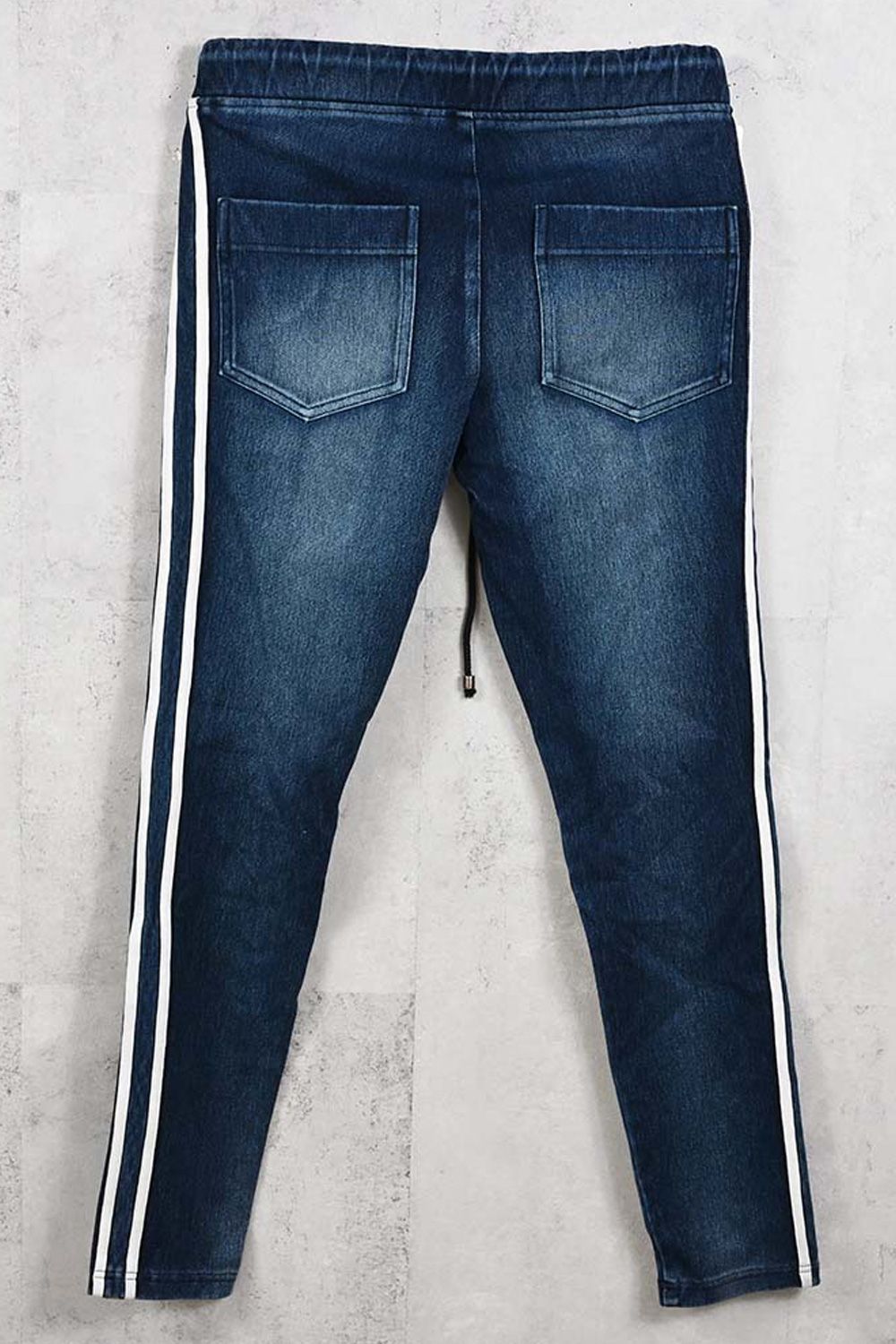 EX DENIM JERSEY BLINDLINE PT / デニムジャージー ラインパンツ (ダークインディゴ) (1月上旬入荷予定) ※オーダー締切：9月1日(月)18:00