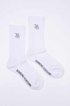RC SP SOX2 (2足セット) / RCロゴ ミドルソックス ホワイト