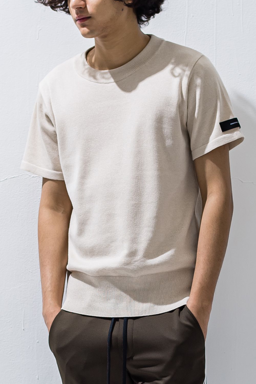 RESOUND CLOTHING - SILK HALF KNT / オーバーサイズ 半袖 コットン