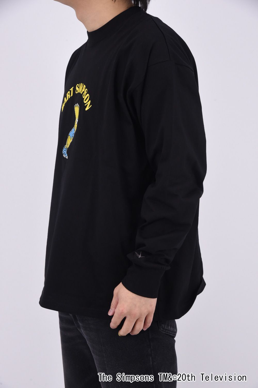 BART SIMPSON LONG T-SHIRT / シンプソンズプリント ロング Tシャツ (ブラック)