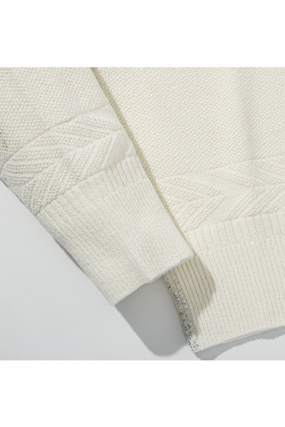 【26SS】 PARTIAL FOIL PRINT CREW KNIT / 箔プリント クルーネックニット (ホワイト) (2月上旬入荷予定)